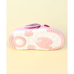 Cute Walk by Babyhug Velcro Closure Sandal With Glitter & Butterfly Applique - Pink