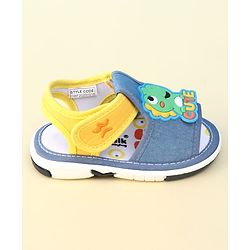 Cute Walk by Babyhug Velcro Closure Sandal With Dino Applique - Blue