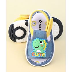 Cute Walk by Babyhug Velcro Closure Sandal With Dino Applique - Blue