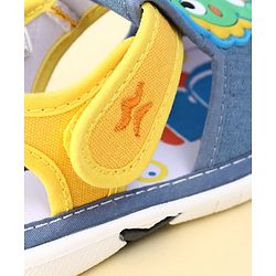 Cute Walk by Babyhug Velcro Closure Sandal With Dino Applique - Blue