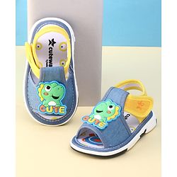 Cute Walk by Babyhug Velcro Closure Sandal With Dino Applique - Blue