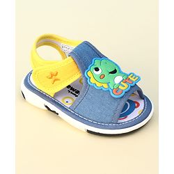 Cute Walk by Babyhug Velcro Closure Sandal With Dino Applique - Blue