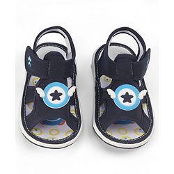Cute Walk by Babyhug Velcro Closure Sandals with Applique - Navy Blue