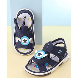 Cute Walk by Babyhug Velcro Closure Sandals with Applique - Navy Blue