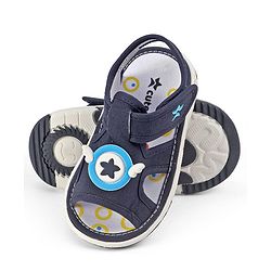 Cute Walk by Babyhug Velcro Closure Sandals with Applique - Navy Blue