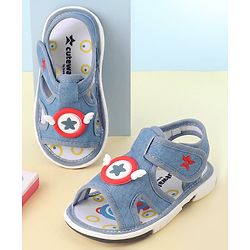 Cute Walk by Babyhug Velcro Closure Sandals with Applique - Navy Blue
