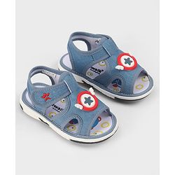 Cute Walk by Babyhug Velcro Closure Sandals with Applique - Navy Blue