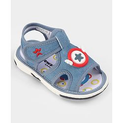 Cute Walk by Babyhug Velcro Closure Sandals with Applique - Navy Blue