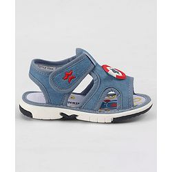 Cute Walk by Babyhug Velcro Closure Sandals with Applique - Navy Blue