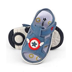 Cute Walk by Babyhug Velcro Closure Sandals with Applique - Navy Blue