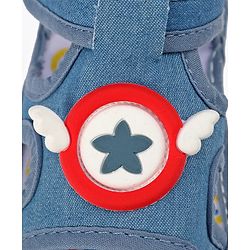 Cute Walk by Babyhug Velcro Closure Sandals with Applique - Navy Blue