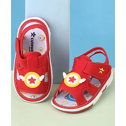 Cute Walk by Babyhug Velcro Closure Sandals with Applique - Navy Blue