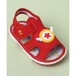 Cute Walk by Babyhug Velcro Closure Sandals with Applique - Navy Blue