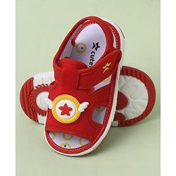 Cute Walk by Babyhug Velcro Closure Sandals with Applique - Navy Blue