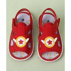 Cute Walk by Babyhug Velcro Closure Sandals with Applique - Navy Blue