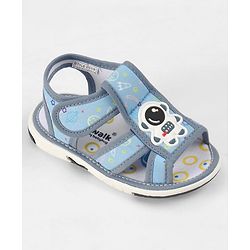 Cute Walk by Babyhug Velcro Closure Sandals with Astronaut Applique - Navy Blue