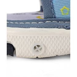 Cute Walk by Babyhug Velcro Closure Sandals with Astronaut Applique - Navy Blue