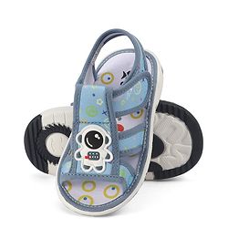 Cute Walk by Babyhug Velcro Closure Sandals with Astronaut Applique - Navy Blue