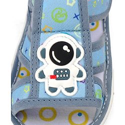 Cute Walk by Babyhug Velcro Closure Sandals with Astronaut Applique - Navy Blue