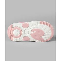 Cute Walk by Babyhug Velcro Closure Sandals With Floral Embroidery - Pink