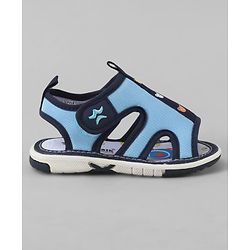 Cute Walk by Babyhug Mesh Velcro Closure Sandal With Bear Print - Blue