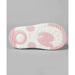 Cute Walk by Babyhug Velcro Closure Sandals With Floral Print & Applique - Pink