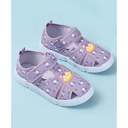 Cute Walk by Babyhug Velcro Closure Sandals with Elephant Print - Pink