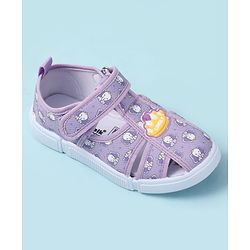 Cute Walk by Babyhug Velcro Closure Sandals with Elephant Print - Pink