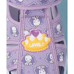 Cute Walk by Babyhug Velcro Closure Sandals with Elephant Print - Pink