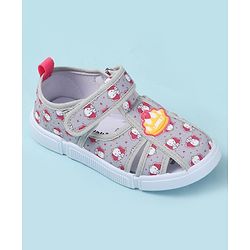 Cute Walk by Babyhug Velcro Closure Sandals with Elephant Print - Pink