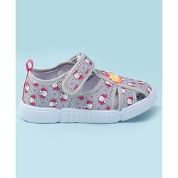 Cute Walk by Babyhug Velcro Closure Sandals with Elephant Print - Pink