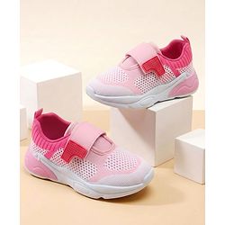 Cute Walk by Babyhug Velcro Closure Solid Sneakers - Pink