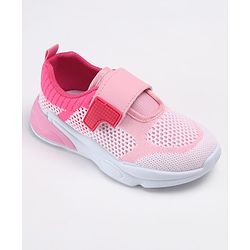 Cute Walk by Babyhug Velcro Closure Solid Sneakers - Pink