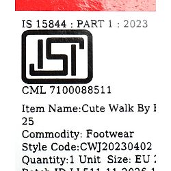 Cute Walk by Babyhug Velcro Closure Solid Sneakers - Pink