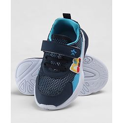 Cute Walk by Babyhug Velcro Closure Sneakers With JCB Applique - Navy Blue
