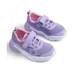 Cute Walk by Babyhug Velcro Closure Solid Sneaker Shoes - Purple