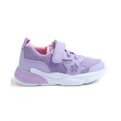 Cute Walk by Babyhug Velcro Closure Solid Sneaker Shoes - Purple