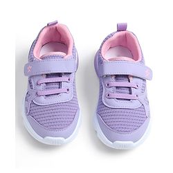 Cute Walk by Babyhug Velcro Closure Solid Sneaker Shoes - Purple