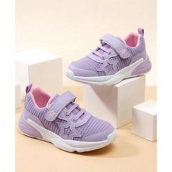 Cute Walk by Babyhug Velcro Closure Solid Sneaker Shoes - Purple
