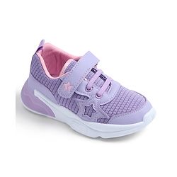 Cute Walk by Babyhug Velcro Closure Solid Sneaker Shoes - Purple