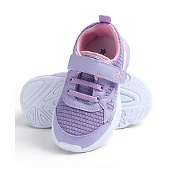 Cute Walk by Babyhug Velcro Closure Solid Sneaker Shoes - Purple
