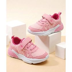 Cute Walk by Babyhug Velcro Closure Solid Sneaker Shoes - Purple