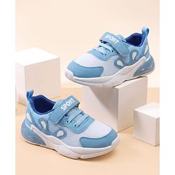 Cute Walk by Babyhug Velcro Closure Text Printed Sneakers - Light Blue