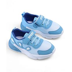 Cute Walk by Babyhug Velcro Closure Text Printed Sneakers - Light Blue