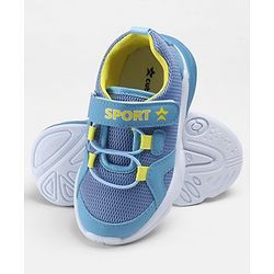 Cute Walk by Babyhug Velcro Closure Solid Sneakers - Blue