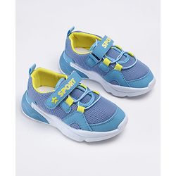 Cute Walk by Babyhug Velcro Closure Solid Sneakers - Blue
