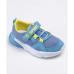 Cute Walk by Babyhug Velcro Closure Solid Sneakers - Blue