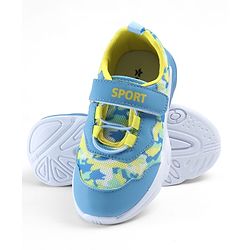 Cute Walk by Babyhug Velcro Closure Camouflage Printed Sneakers - Yellow