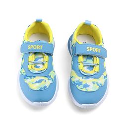 Cute Walk by Babyhug Velcro Closure Camouflage Printed Sneakers - Yellow