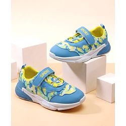 Cute Walk by Babyhug Velcro Closure Camouflage Printed Sneakers - Yellow